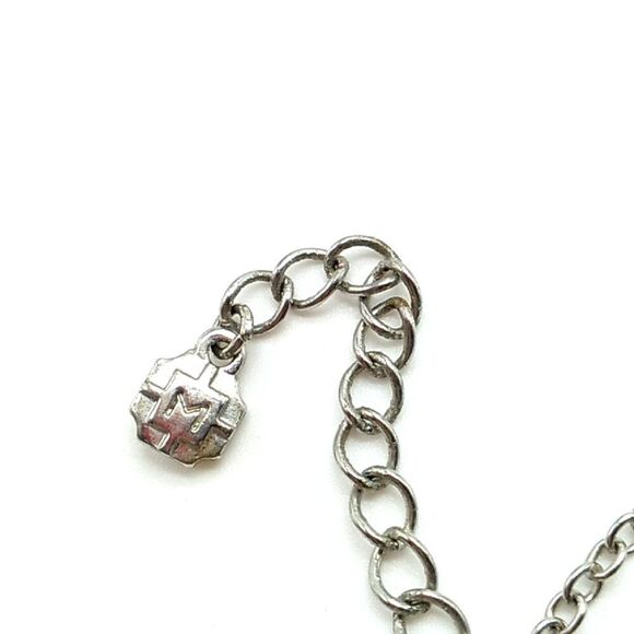 Vintage Monet AB Faceted Crystal Rhinestone Necklace Silver Tone Signed - Picture 13 of 15